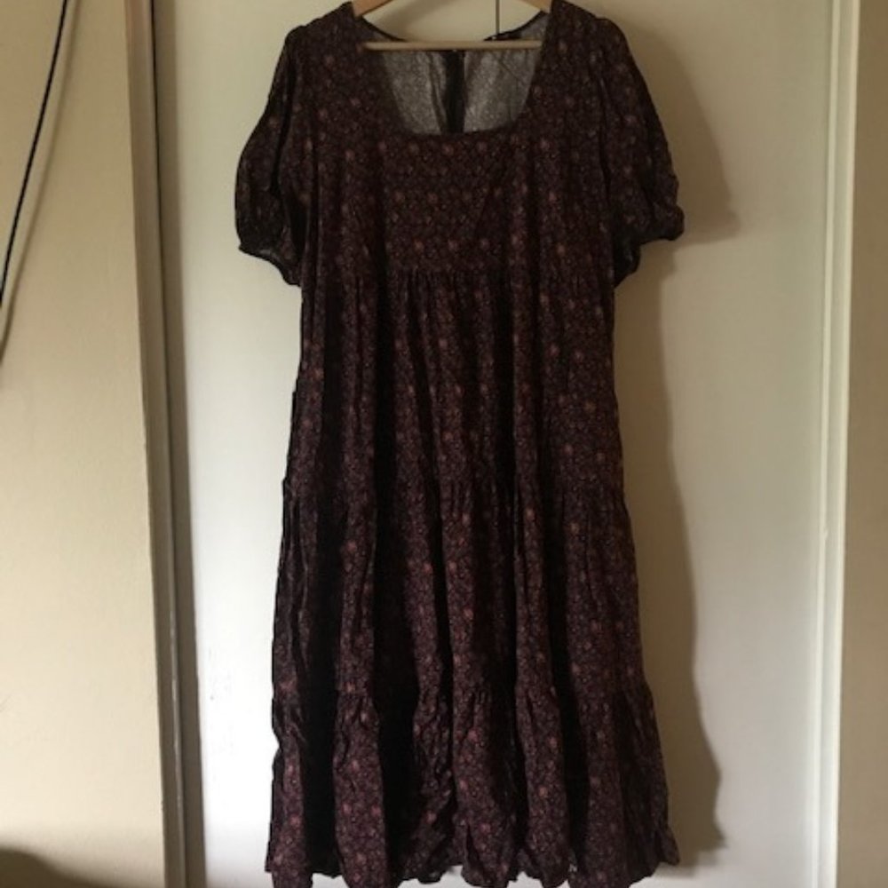 Madewell floral tiered ditsy peasant dress
